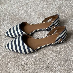 Navy Stripe Flats